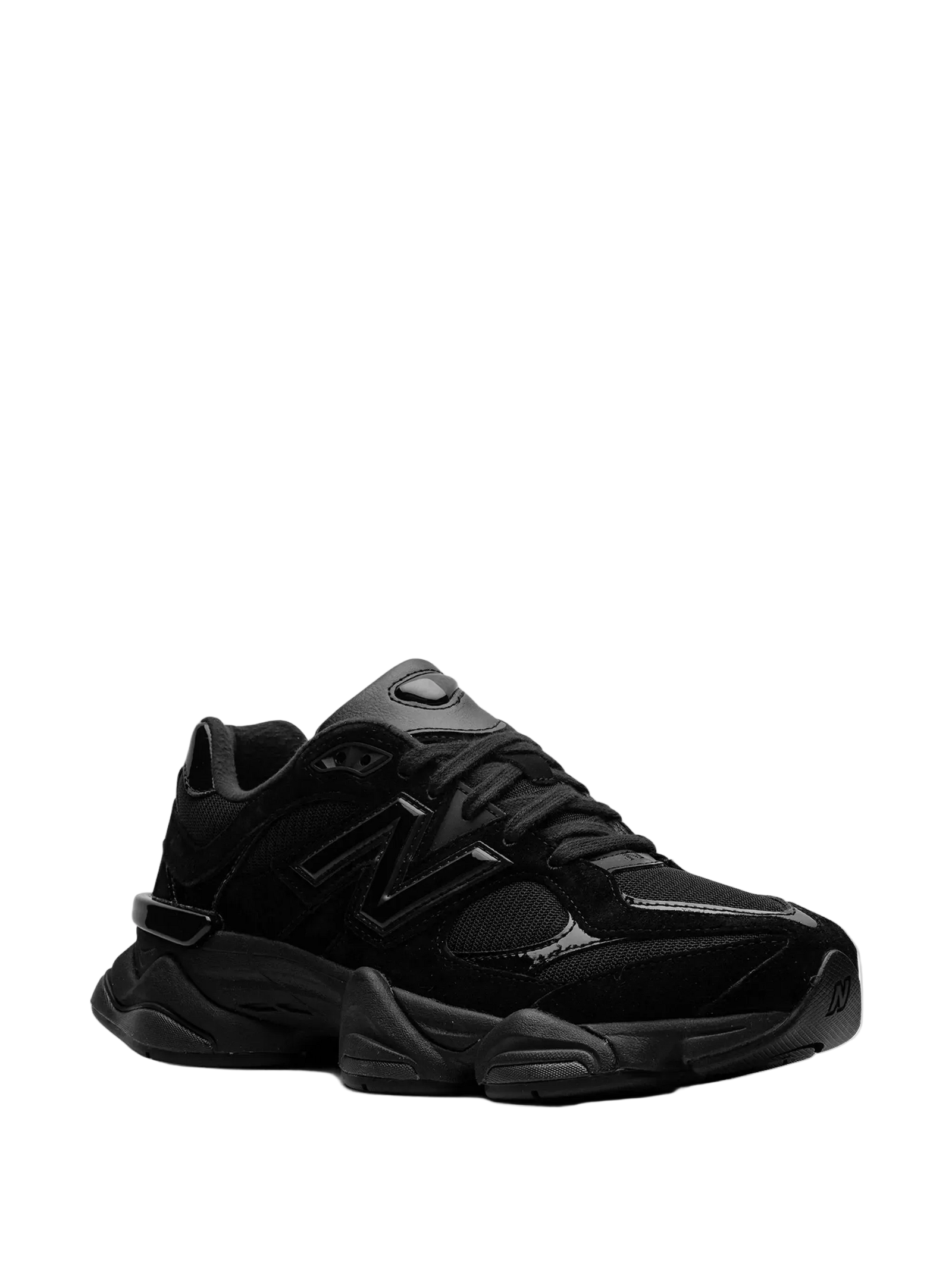 New Balance 9060 Triple Black Patent sneakers