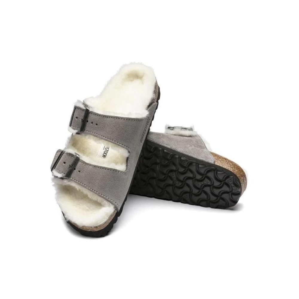 כפכפי בירקנשטוק | Birkenstock Arizona fur Grey