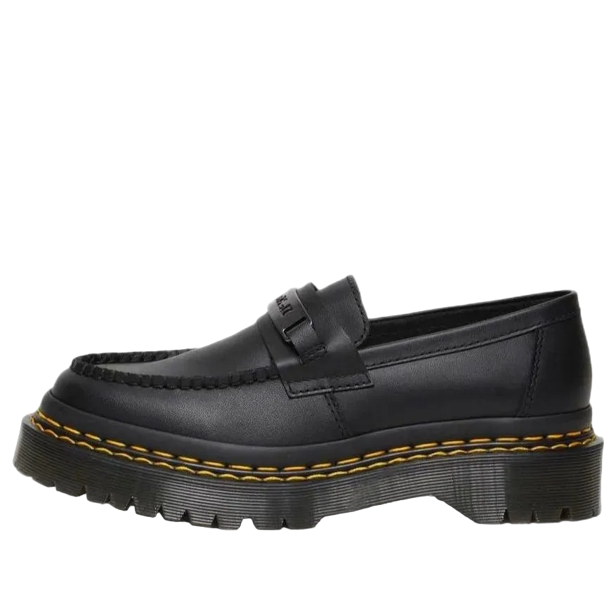 Dr. Martens Penton Bex Double Stitch Leather Loafers Black Poly Rip Stop + Element